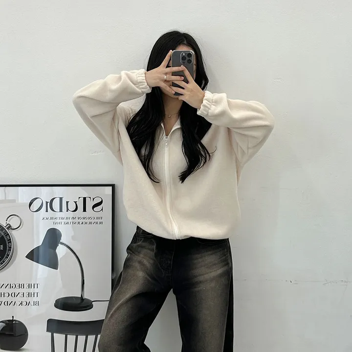 [교복템/루즈핏] 윈터 보송 플리스 집업 - 4color 상세 이미지 29