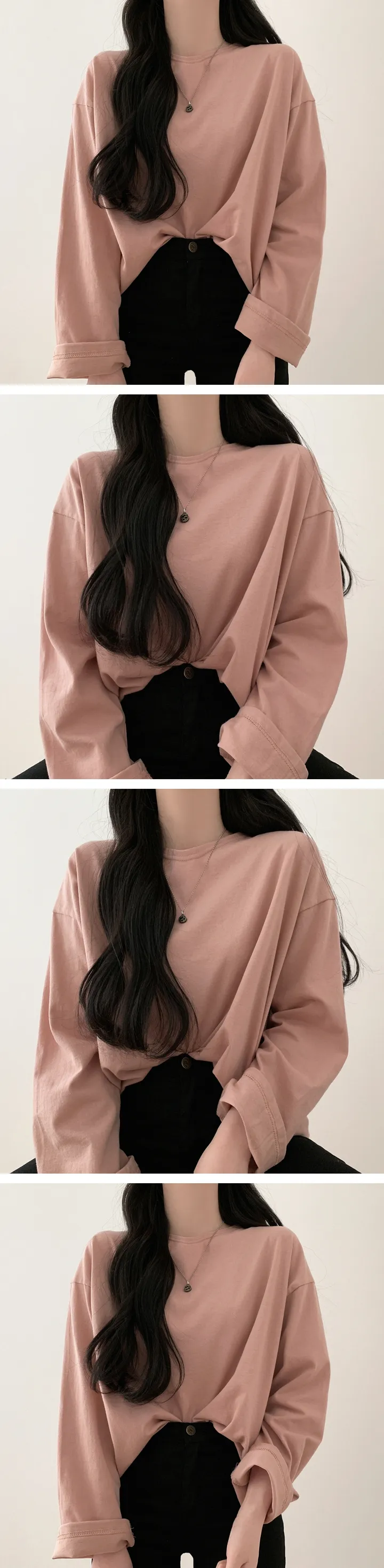 비비드 라운드긴팔티셔츠 [12color] 상세 이미지 9