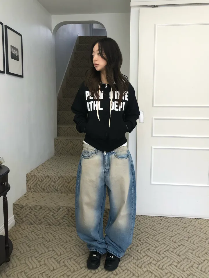 후드 포인트 패치 후드집업 상세 이미지 13