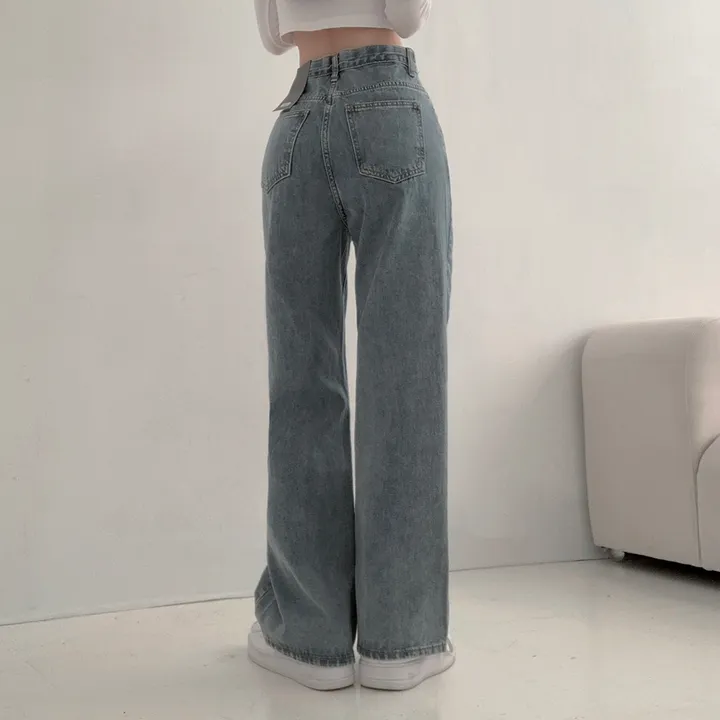 [히든밴딩/3단기장/S-4XL💫] 리어스 세미 와이드 롱 워싱 데님 팬츠 6colors 상세 이미지 33