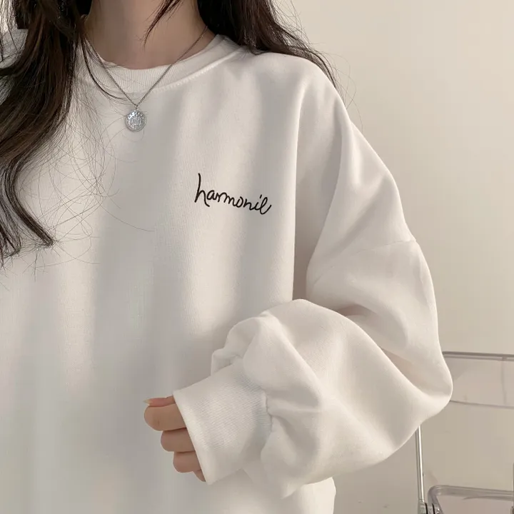당일발송⚡[데일리/묶음할인] 심플 오버핏 하모니 레터링 맨투맨 4color 상세 이미지 5