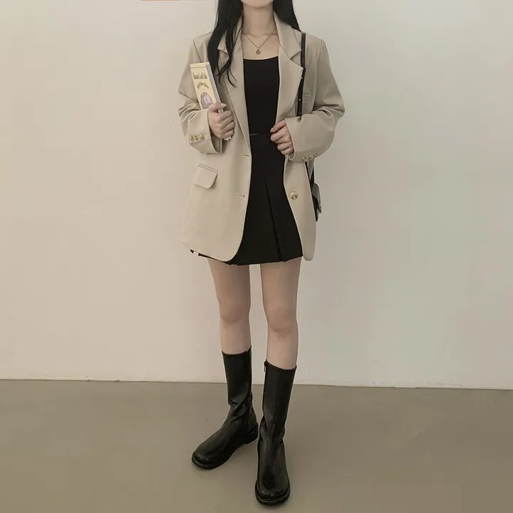 [봄ver/리얼오버핏] 고퀄! 모던 박시 데일리 투버튼 사이드포켓 싱글자켓 오피스룩 하객룩 데이트룩 빅사이즈 상세 이미지 14