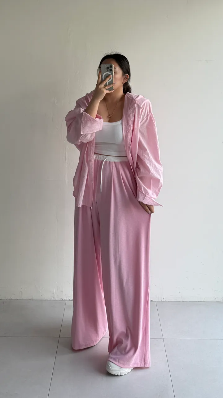 [필수템] 배색 밴딩 후들 롱 팬츠 (4color) 상세 이미지 31