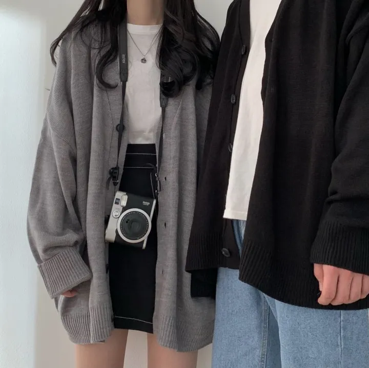 [남녀공용/빅사이즈] 왕박시 브이넥 오버핏 가디건 상세 이미지 5