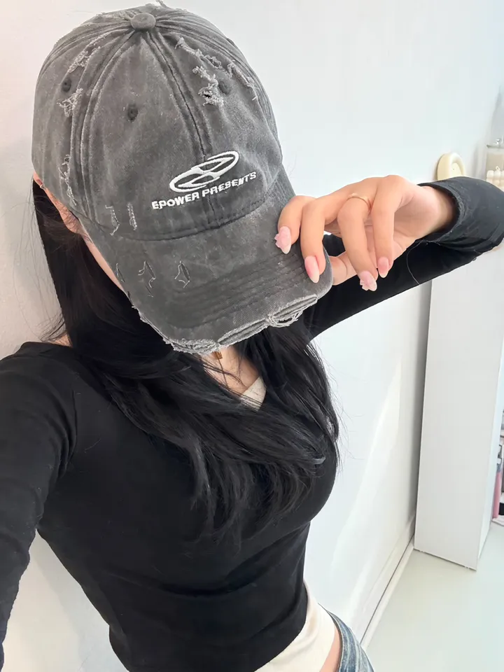 [🧢+팔찌+안경+캡가드증정❤/묶음할인✨] 캐피튜드 빈티지 리퍼 이파워 프리젠츠 볼캡 - 연예인핏 데일리 남녀공용 소두핏 레트로 소두핏 대두커버 연예인 아이돌 사계절 커플 모자 상세 이미지 24