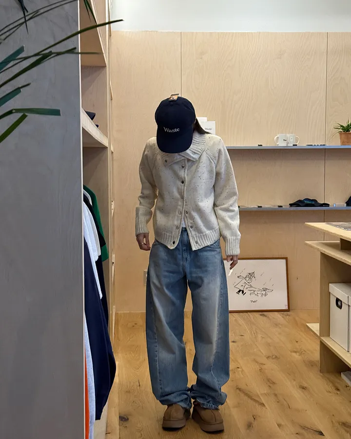 페퍼 하이넥 버튼 가디건 상세 이미지 3