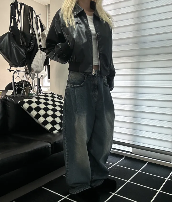 [🎀누적판매 1천장🎀]Allday washing pin-tuck wide denim 올데이 워싱 핀턱 와이드 데님 상세 이미지 24