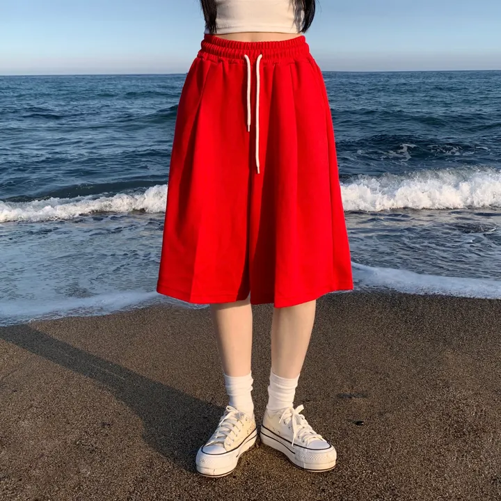 [핏보장🖤/L-XL] 발리 버뮤다 원턱 밴딩 와이드 숏 허리밴딩 트레이닝 팬츠 바지 키작녀 키큰녀 빅사이즈 남녀공용 상세 이미지 25