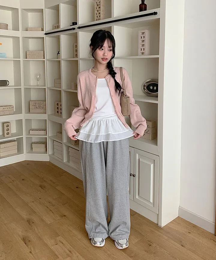 [데일리강추💗] 블러 라운드넥 가디건 봄 가을 / 출근룩 긴팔니트 봄가디건 가을가디건 하객룩 데일리룩 클래식블랑 상세 이미지 33