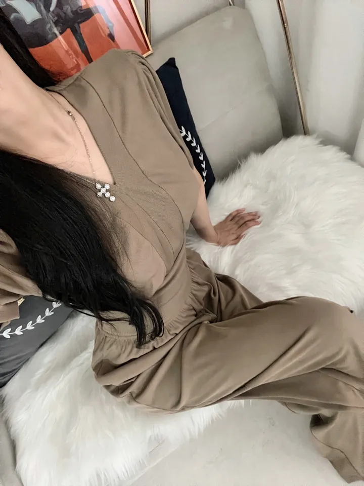 [⚡️당일출고⚡️] 쿨소재 허리쏙 퍼프 찰랑이 투피스 셋업 상세 이미지 9