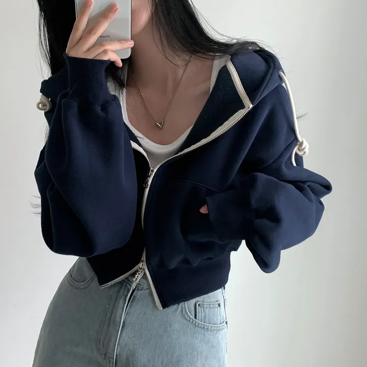 [완전인기✨/백염컬러 당일출고!] 자체제작 크치Made 꿈에 나온 핏, 투웨이 양기모 크롭 후드집업 ver 아우터 자켓 - zipup 상세 이미지 141