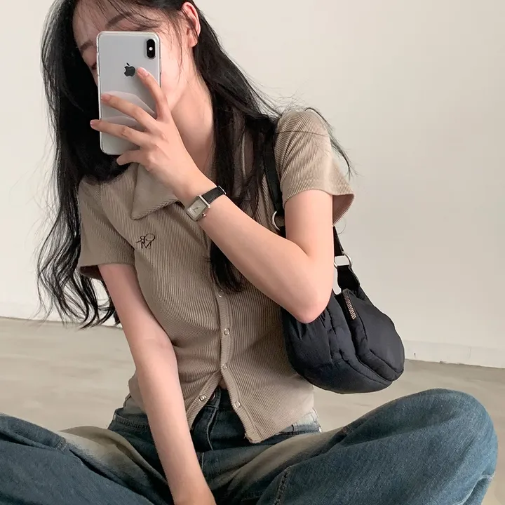[드디어반팔출시!!/아이보리 당일출고🎉] 자체제작 #크치Made 반팔 ver. 웨하스 슬림핏 카라 골지 반팔 니트 가디건 - cd 상세 이미지 54