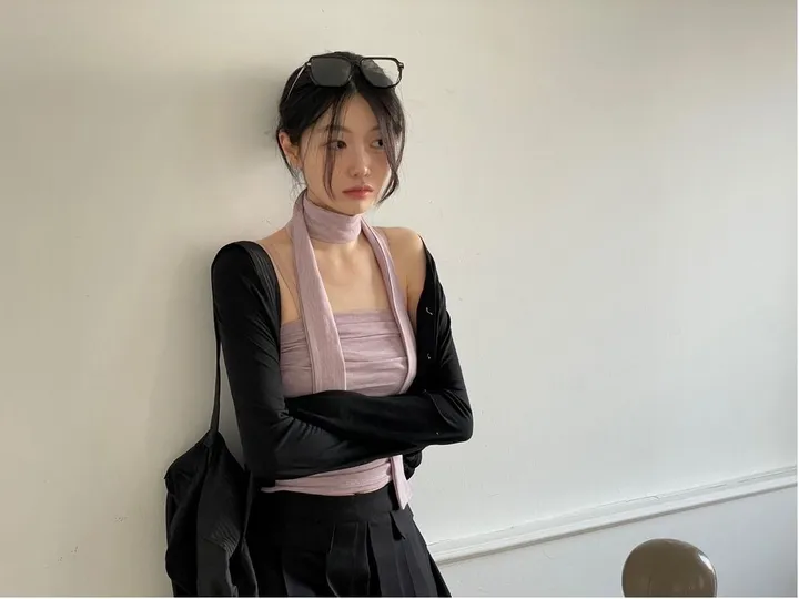 set 톤즈 머플러 셔링 밴딩 튜브탑 세트 3color 상세 이미지 30