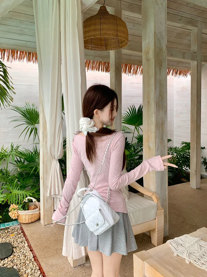[발레코어 쓰리피스 러블리 페미닌룩] 로안 3pcs 레이어드 나시+가디건+스커트 쓰리피스 세트 상세 이미지 18