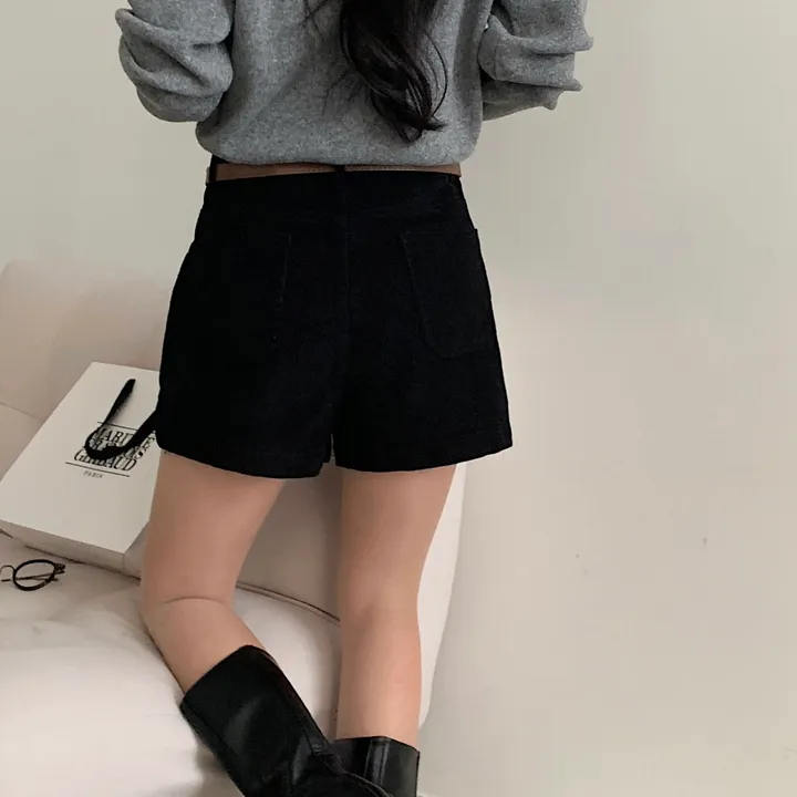 [벨트SET/말라핏!] 스윗 골덴 코듀로이 반바지 숏팬츠 - 3color 상세 이미지 20