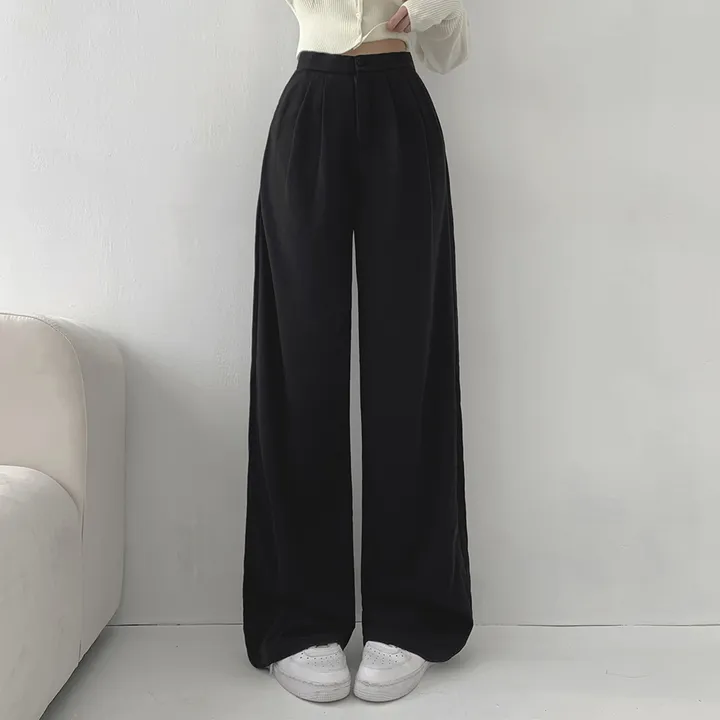 [3가지기장/-2XL/히든밴딩] 리스 핀턱 와이드핏 롱 밴딩 슬랙스 1color 상세 이미지 8