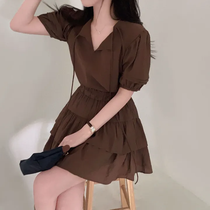 [세트가격!✨/기획특가]러블리함과 여리함을 모두 챙긴,시드니 투웨이 반팔 블라우스 + 캉캉 밴딩 미니스커트 SET 상세 이미지 42