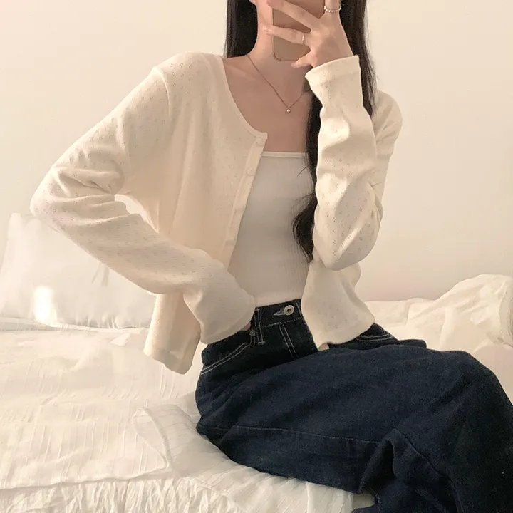 로로 펀칭 가디건 (8color) 상세 이미지 13