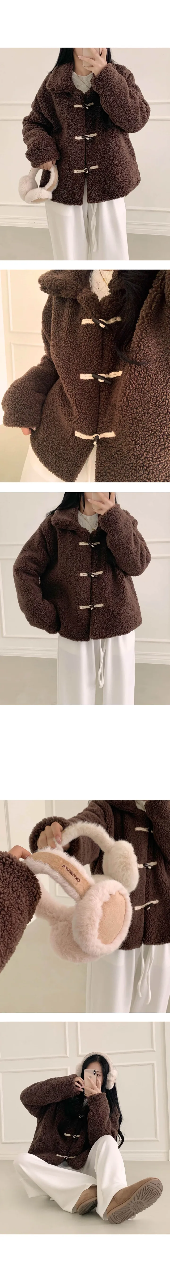 [누빔안감] 포이 양털 뽀글이 떡볶이 코트 자켓(2 colors) 상세 이미지 7