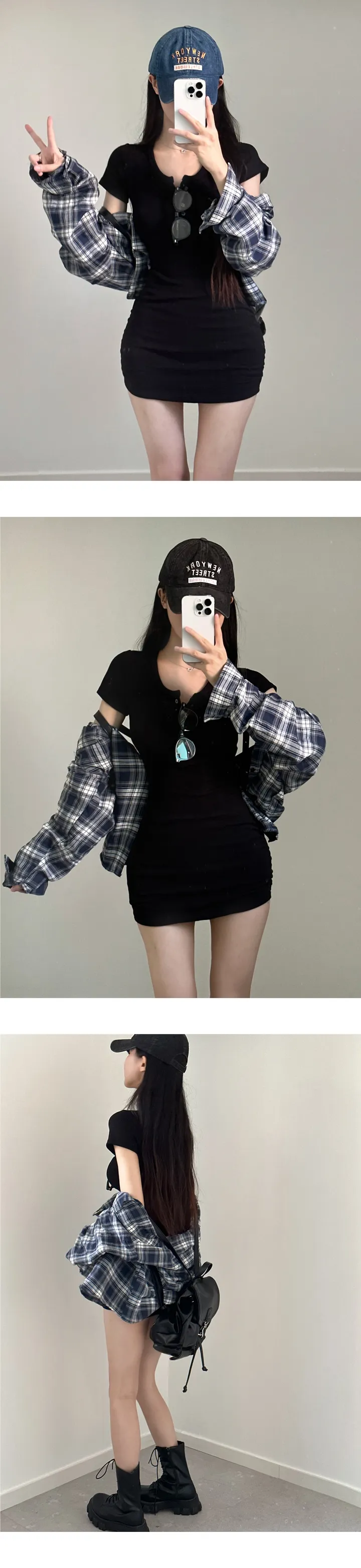 당일🚀[ 문의 폭주 ] 플러팅 빈티지 체크 루즈핏 오버핏 남방 셔츠 상세 이미지 10