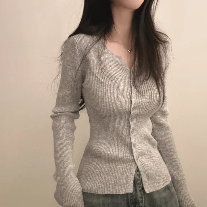 [부들소재,퀄좋아요!] 데일리핏~ 슬림 골지 단추 니트 가디건 5color 상세 이미지 19