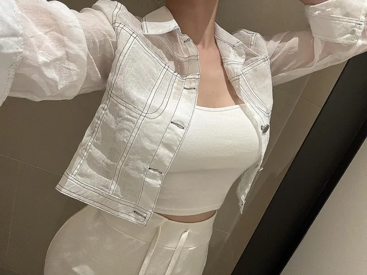 슬림 시스루 자켓 상세 이미지 7