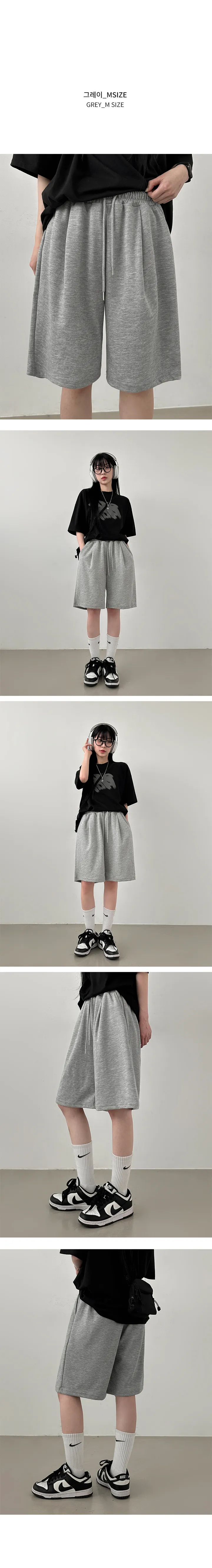 *카고ver추가*묶음할인[M~XL/허리밴딩] 로아 핀턱 와이드 버뮤다 숏팬츠 상세 이미지 6