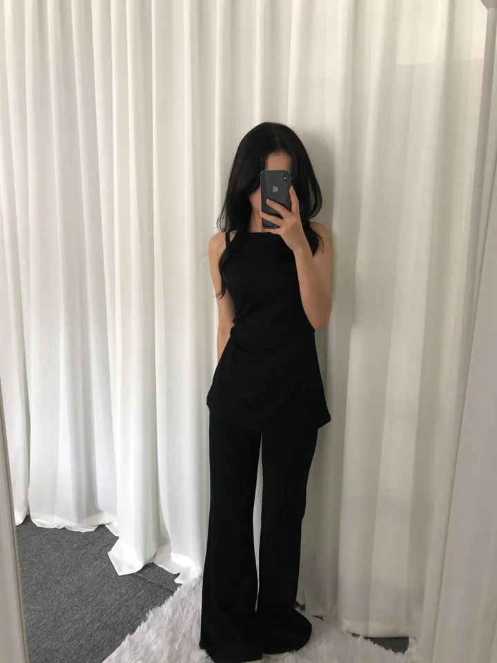 [휴가❤︎데일리룩/여리여리핏]트임 홀터넥 set 상세 이미지 12