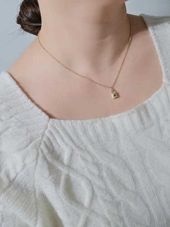 심플한데예쁜 미니 스파클링 락 체인 써지컬 네크리스 목걸이 상세 이미지 20