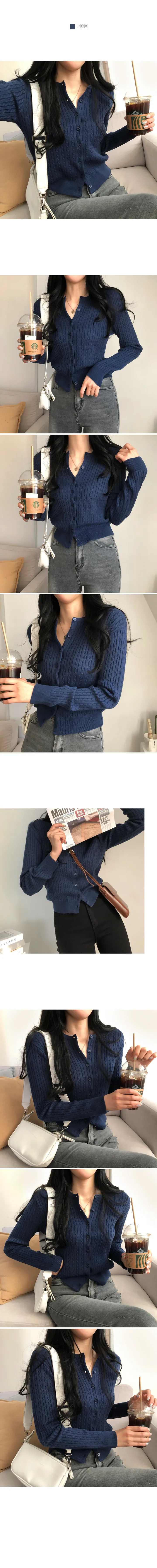 [지금부터 봄까지] 롤로 꽈배기 라운드 가디건 상세 이미지 8