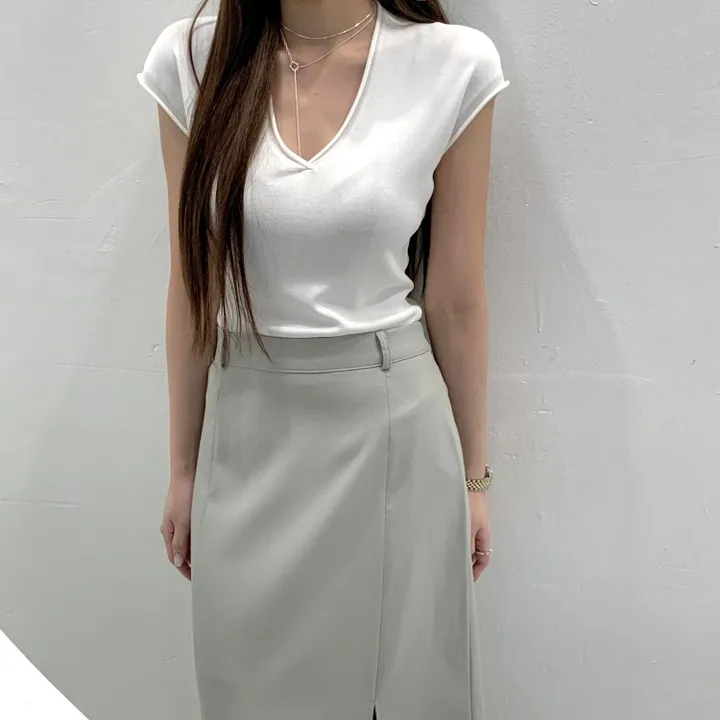 *한정수량원가 SALE* 국내 하이퀄리티 기본 수트 자켓 절개 슬릿 롱 스커트 하객룩 정장 오피스룩 투피스 세트 셋업 2color 상세 이미지 26