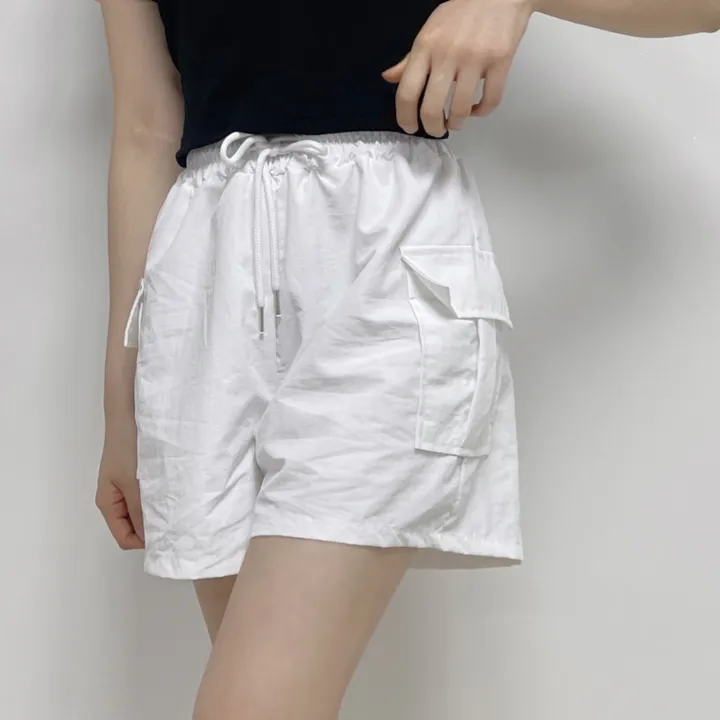 [20시이전 주문 당일출고🩷] 아노락 카고 반바지 비침X 바스락 바캉스룩 여름 포켓 속바지O 숏팬츠 3부반바지 카고바지 카키 바지(3COLOR / FREE SIZE) 상세 이미지 9