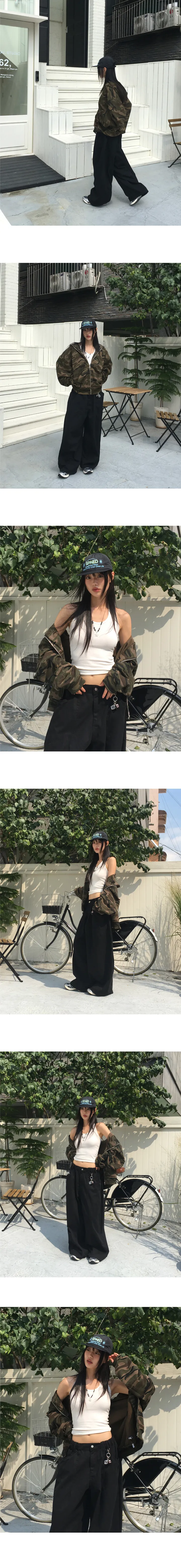 체보 밀리터리 카모 오버핏 후드 집업 상세 이미지 9