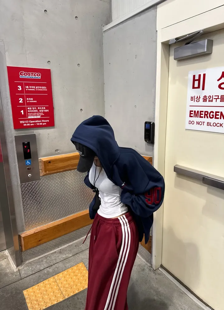 [원조핏!/핏보장] 90 프린팅 빈티지 오버핏 후드집업 상세 이미지 3