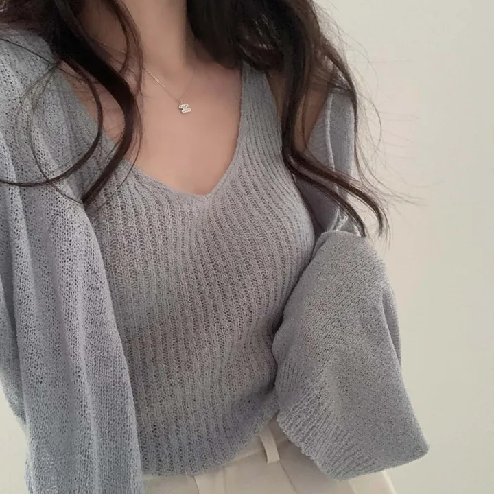 [✨SET가격/3천장 돌파!✨]피부에 달라붙지 않는, 부클 가디건+나시 투피스 세트 상세 이미지 50