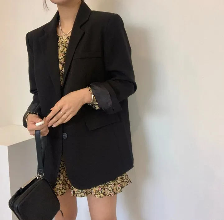 누적판매3000장! [4col] 데일리핏 핏예쁜 루즈핏 버튼 자켓 상세 이미지 4