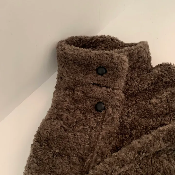 [왕아방핏🤎/주문폭주✨]후회없는 선택,푸들 양털 오버핏 하프 스웨이드 퍼자켓,코트 상세 이미지 98