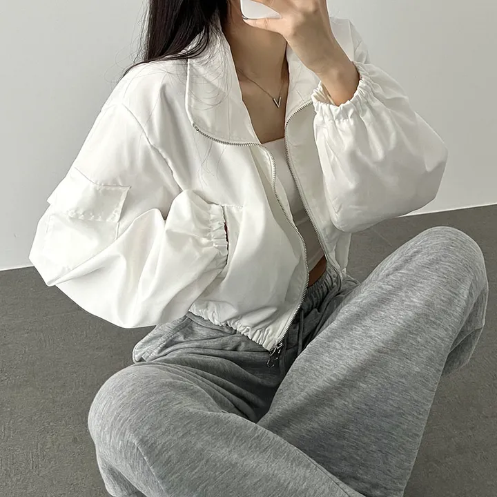*봄신상*[아방핏!안감o 바람막이 항공점퍼 크롭점퍼] 솔로포켓투웨이집업자켓 상세 이미지 4