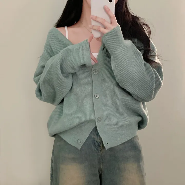 [인생가디건🤍]극여리 루즈핏 울 브이넥 니트 가디건 - 8color 상세 이미지 92