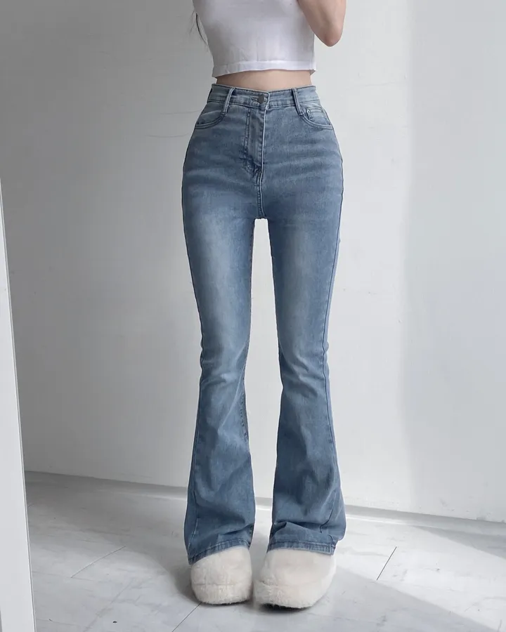 [인생팬츠/기장선택/~2XL] 빈티지 워싱 스판 하이웨스트 부츠컷 데님 롱 팬츠 - 6color 상세 이미지 52