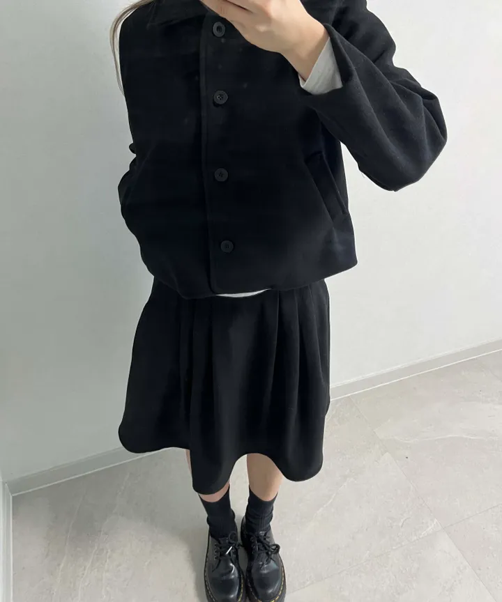 [💥주문폭주💥] 카라 숏코트 자켓 (4color) 도쿄룩 일본여행룩 간절기자켓 하객룩 숏코트 상세 이미지 1