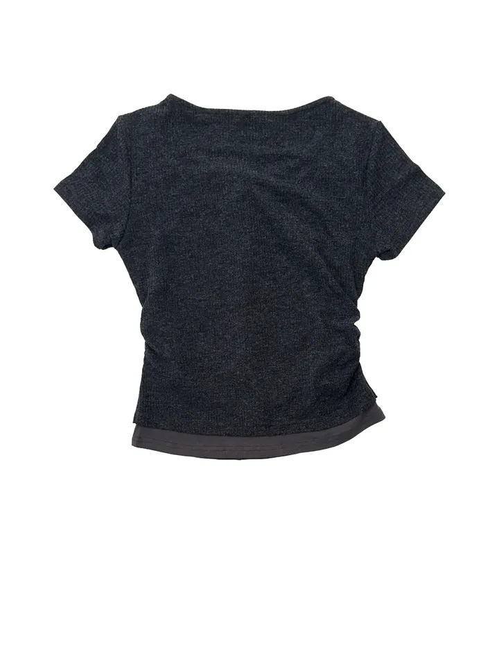 [25 SS신상🍀] Shirring Two Tone Layered Short NT 상세 이미지 18