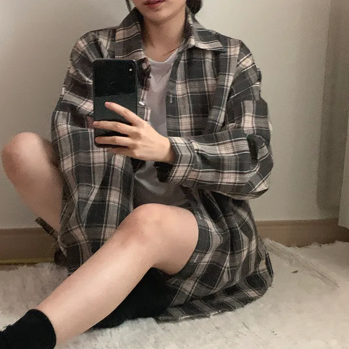 묶음할인🎈[오버핏🤍] 마가린 체크 오버 남방 상세 이미지 41