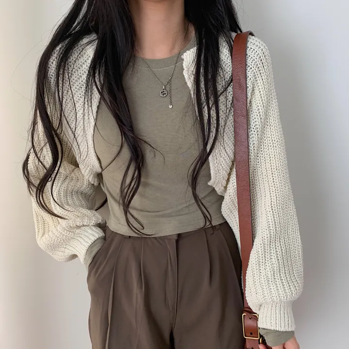 가을 두께감! 하찌 볼레로 크롭 니트가디건;5col 상세 이미지 45