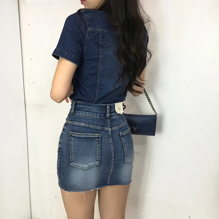 반팔/긴팔 주문폭주 스판 슬림핏 데님 청남방 자켓 셔츠 상세 이미지 32