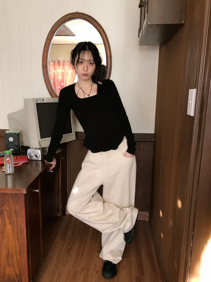 츠카 플라워 가죽 목걸이 상세 이미지 7