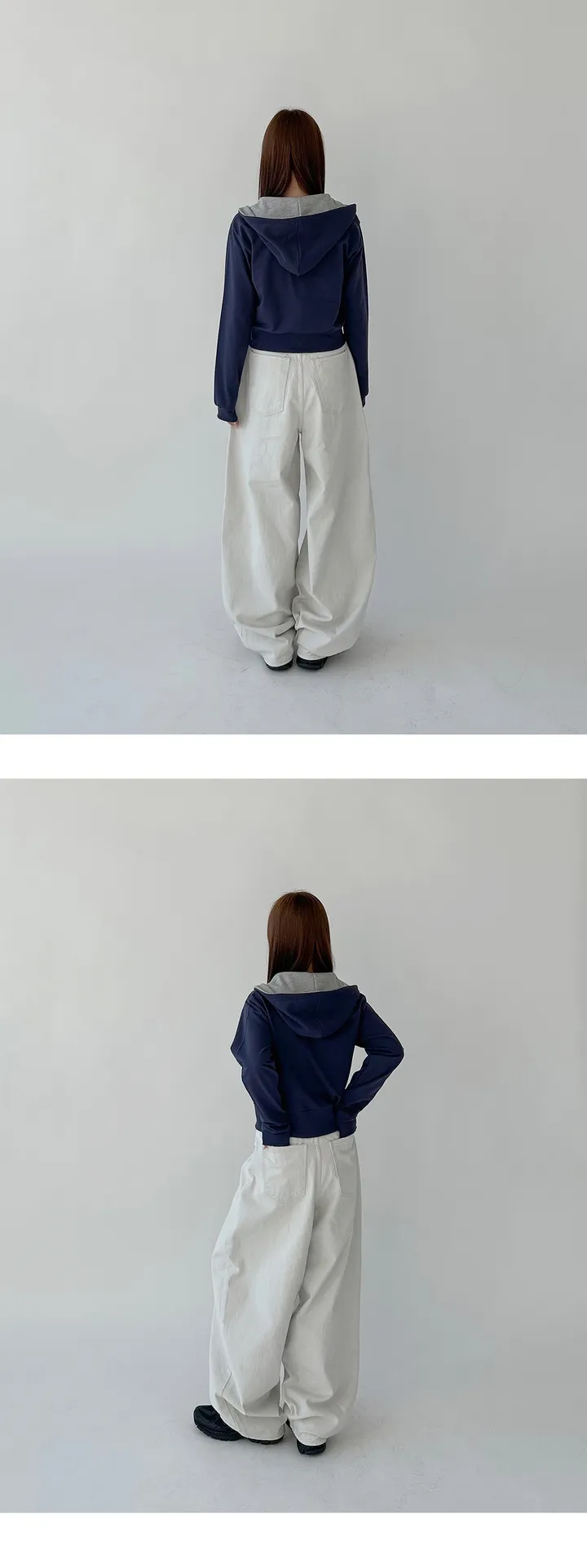 딥 패치 긴팔 후드 집업 상세 이미지 4