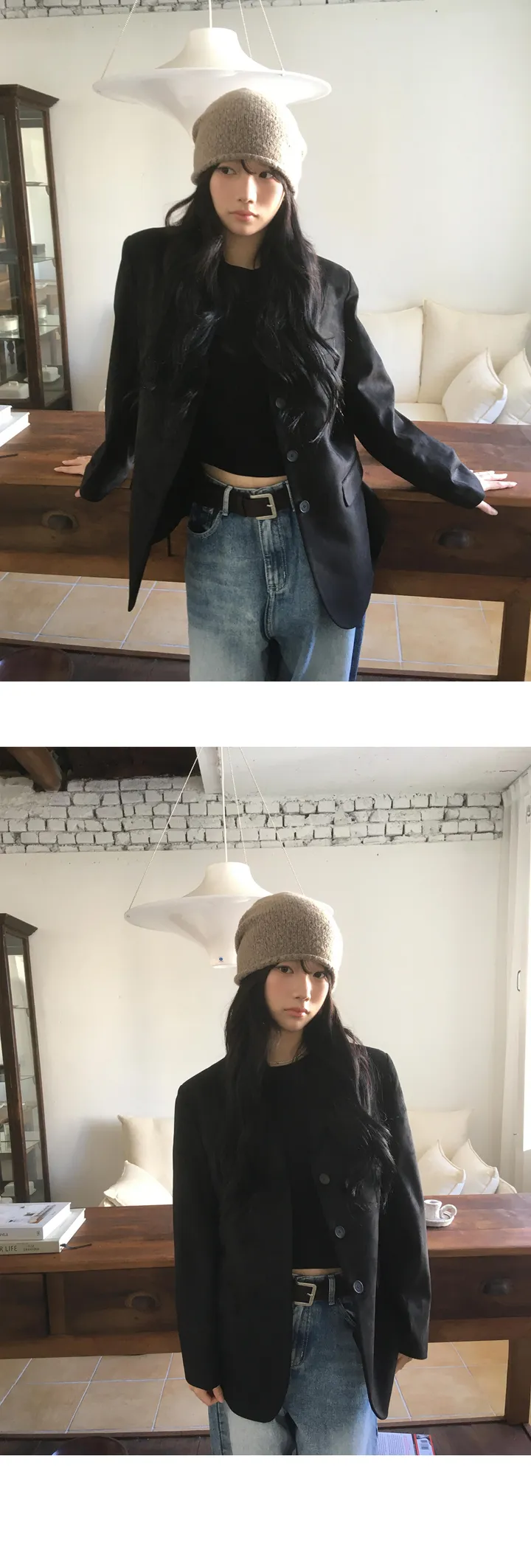 [기획/모델소장🐰/기장선택/~XL까지!] 폴더 밑단 스냅 투웨이 워싱 데님 팬츠-4color 상세 이미지 12
