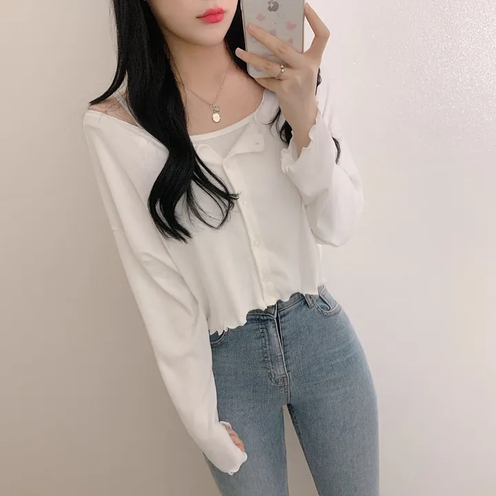 [set] 하늘 박스 프릴 나시+가디건 세트 (4color) 상세 이미지 24