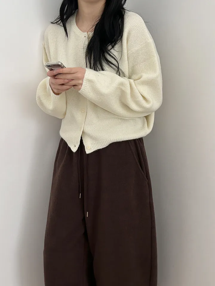 MD픽💜 엘가 라운드 세미크롭 니트 가디건(9color) 상세 이미지 39